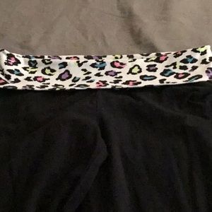 Black leggings with Colorful Leopard